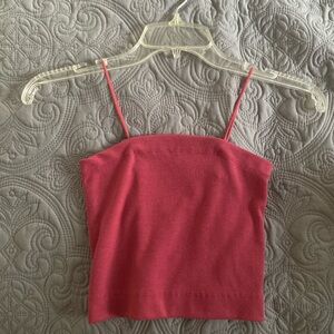 American Eagle Red/Pink Spaghetti Strap Crop Top Size XS